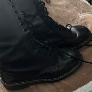 Black Leather doc martens Men's Boots